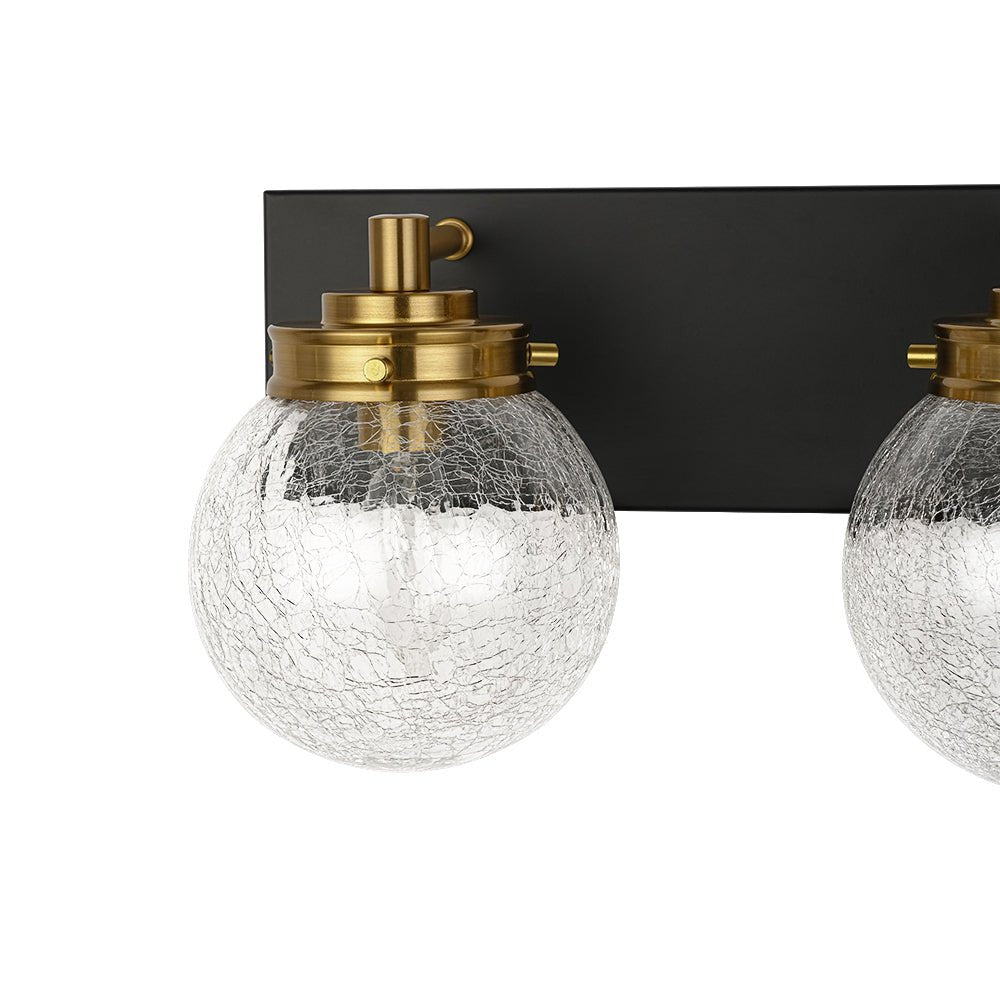 Blikari Crackle Globe Glass Vanity Wall Lamp