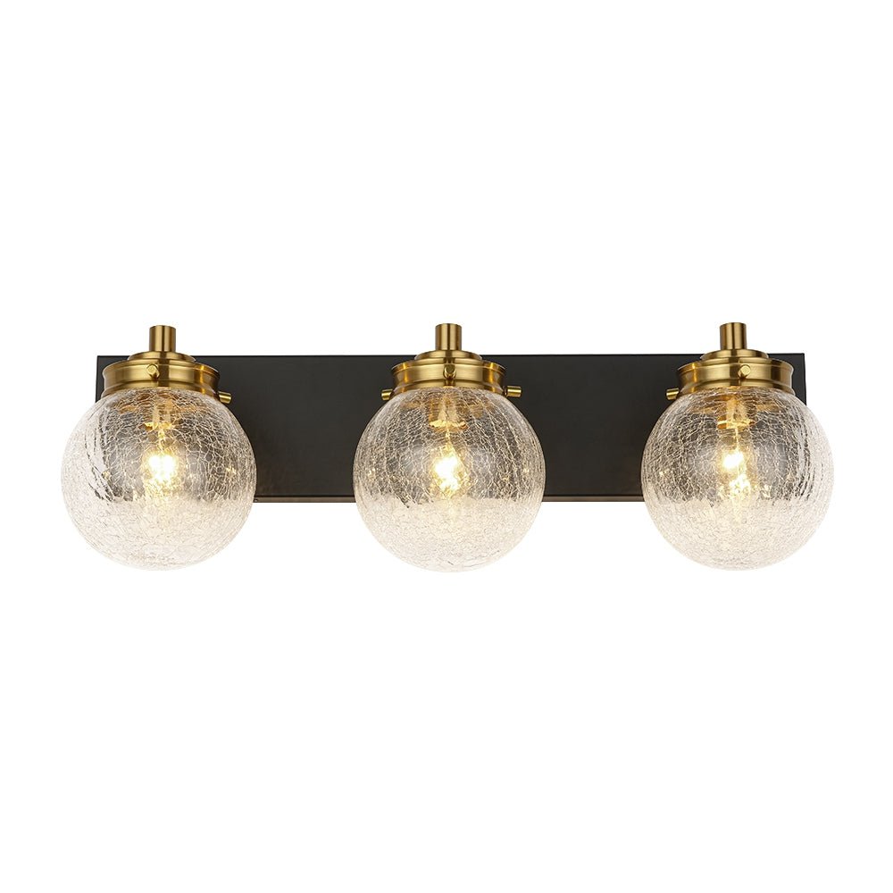 Blikari Crackle Globe Glass Vanity Wall Lamp