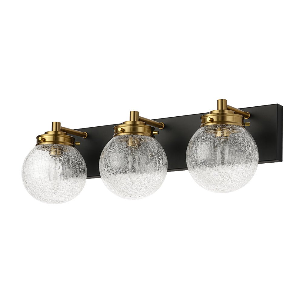 Blikari Crackle Globe Glass Vanity Wall Lamp