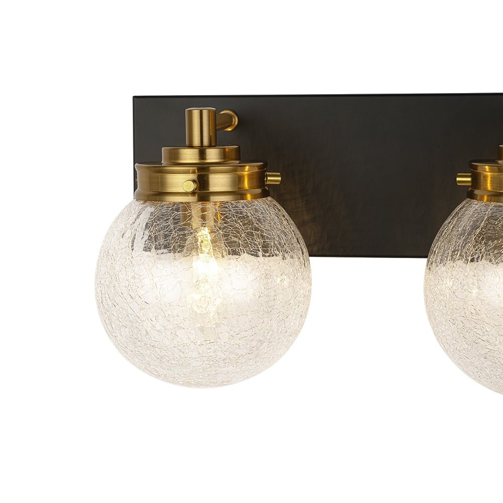 Blikari Crackle Globe Glass Vanity Wall Lamp