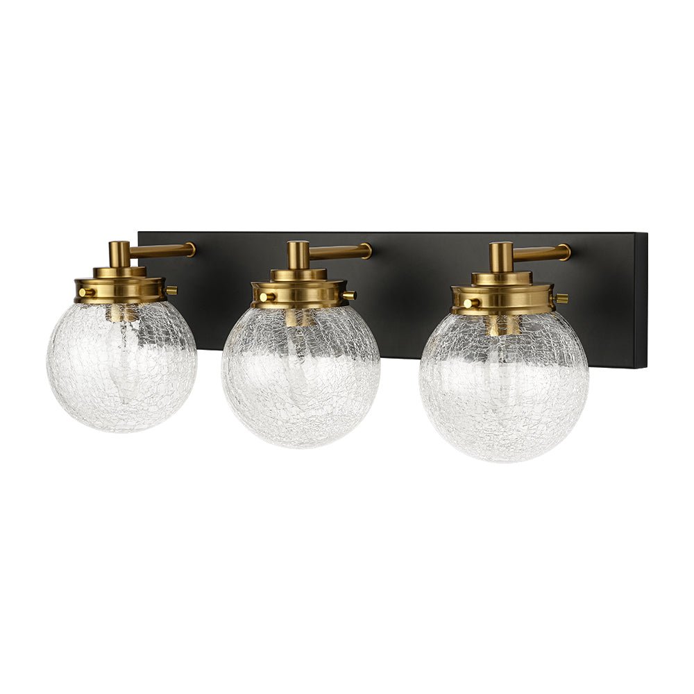 Blikari Crackle Globe Glass Vanity Wall Lamp