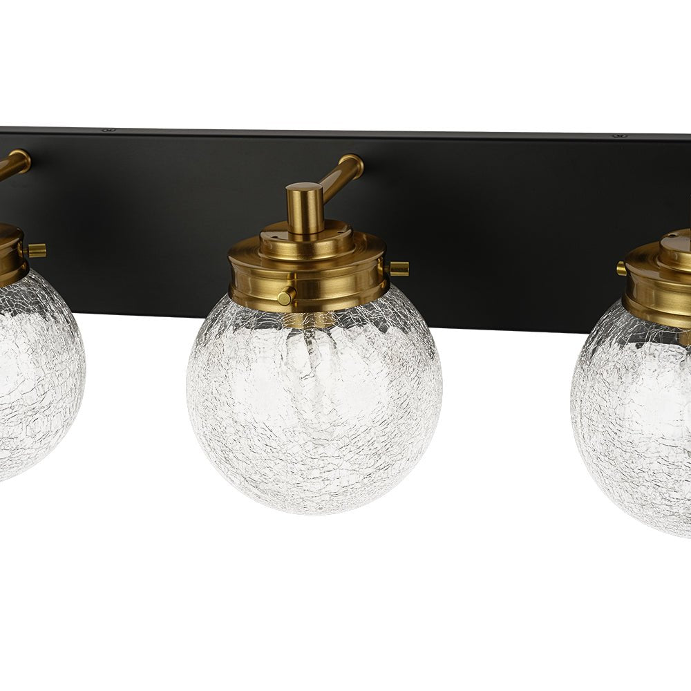 Blikari Crackle Globe Glass Vanity Wall Lamp