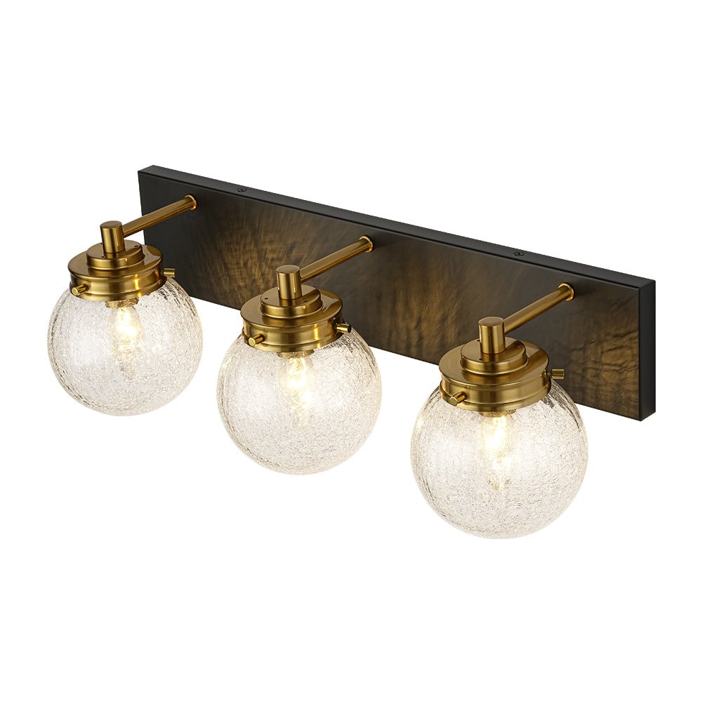 Blikari Crackle Globe Glass Vanity Wall Lamp