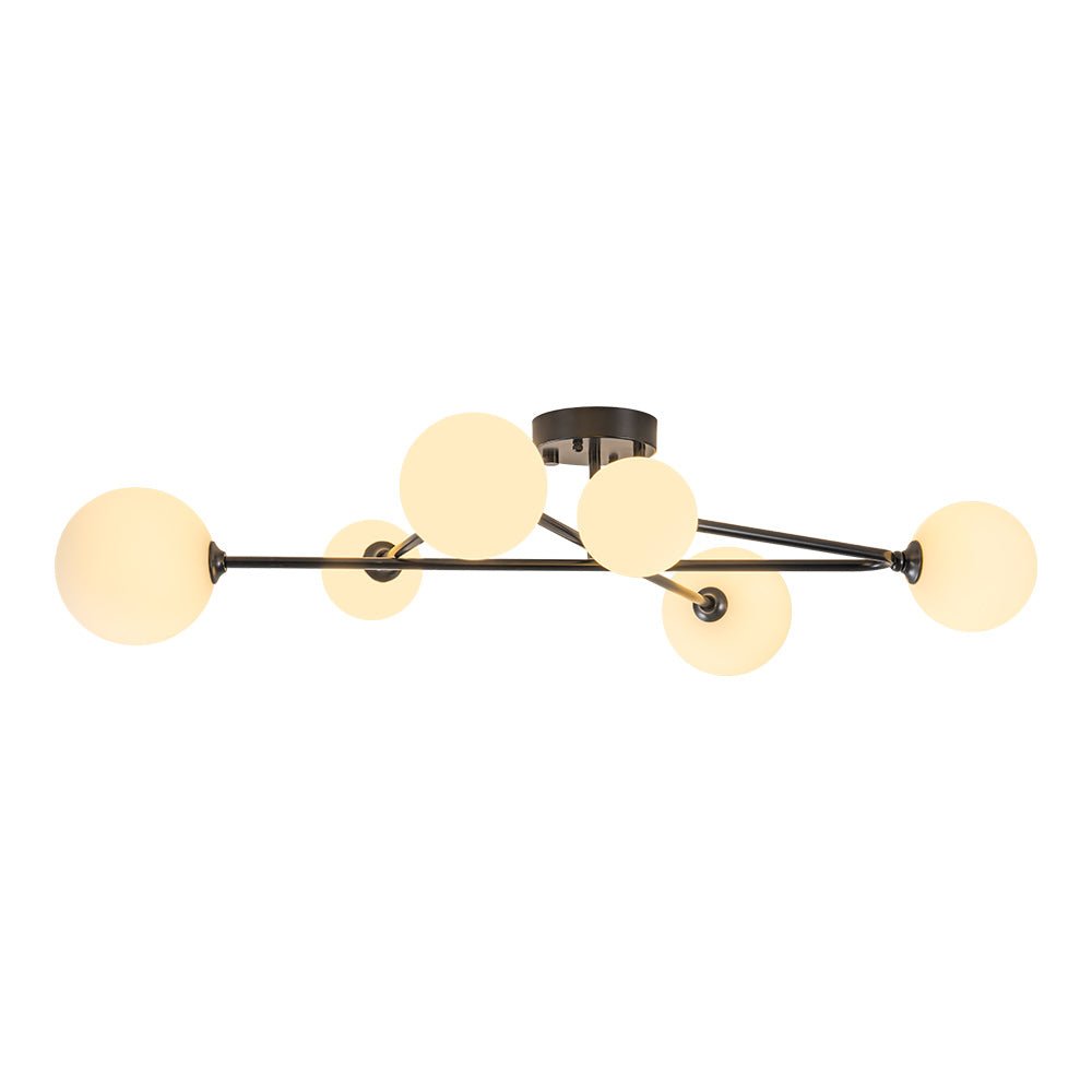 Vireta Linear Sputnik Metal Semi Flush Mount Ceiling Light