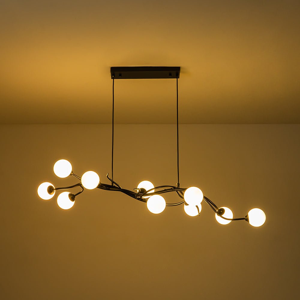 Eiriksun Magic Forest Willow Bubble Linear Metal Chandelier