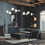 Eiriksun Magic Forest Willow Bubble Linear Metal Chandelier