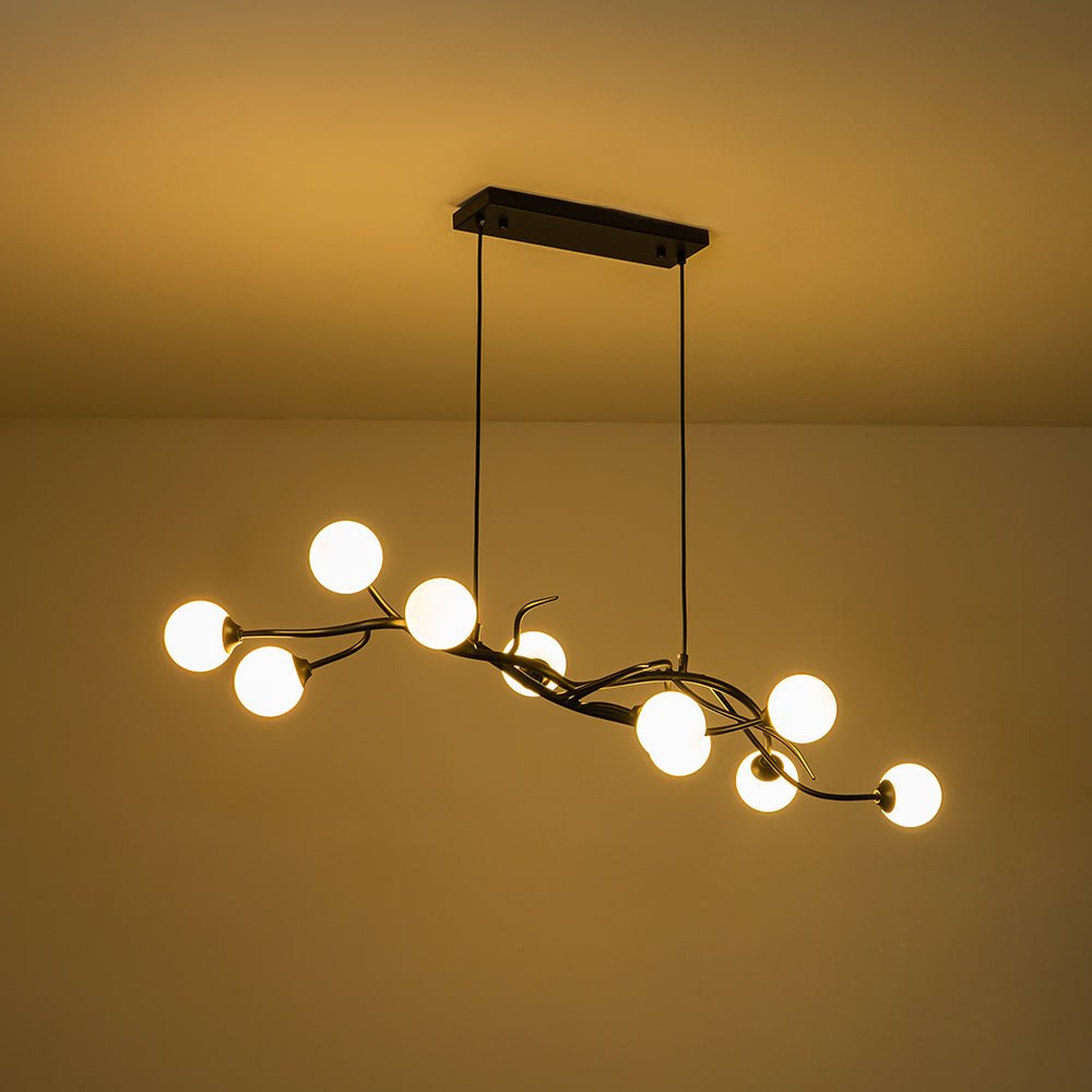 Eiriksun Magic Forest Willow Bubble Linear Metal Chandelier