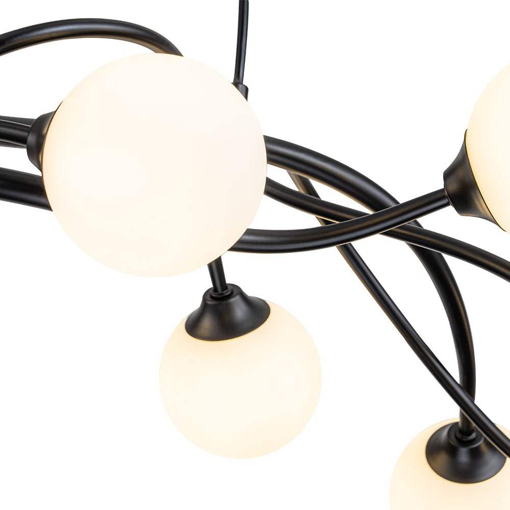 Eiriksun Magic Forest Willow Bubble Linear Metal Chandelier