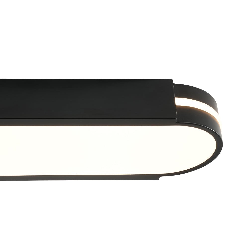 Tinduvyr Minimalist Oval Dimmable Metal Flush Mount Light