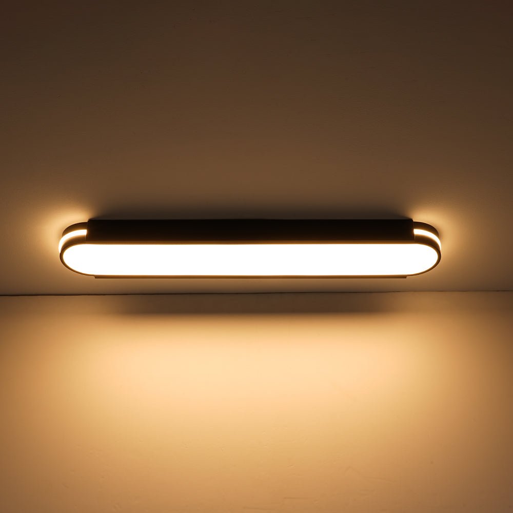 Tinduvyr Minimalist Oval Dimmable Metal Flush Mount Light