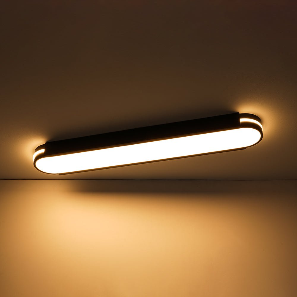 Tinduvyr Minimalist Oval Dimmable Metal Flush Mount Light