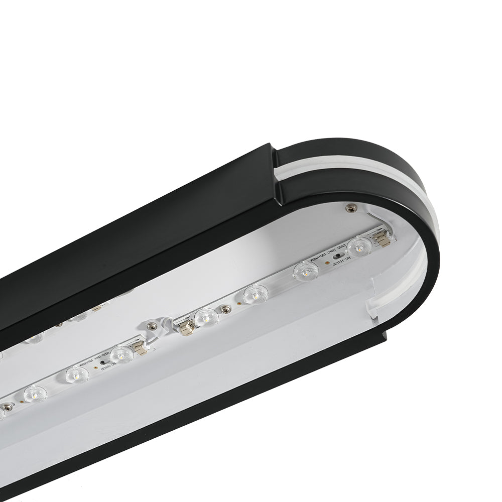 Tinduvyr Minimalist Oval Dimmable Metal Flush Mount Light
