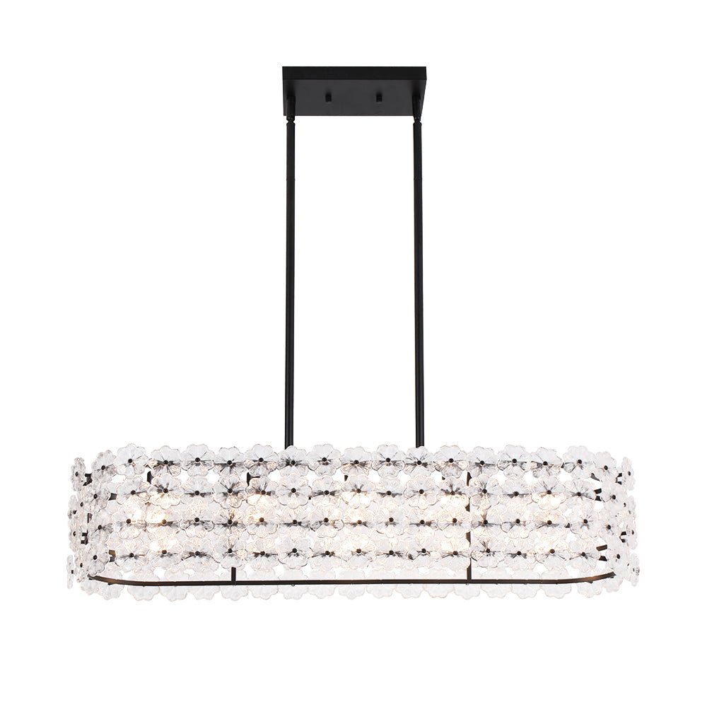 Caeluvux Bloom Art Deco Floral Linear Glass Chandelier