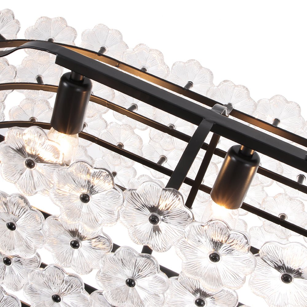 Caeluvux Bloom Art Deco Floral Linear Glass Chandelier