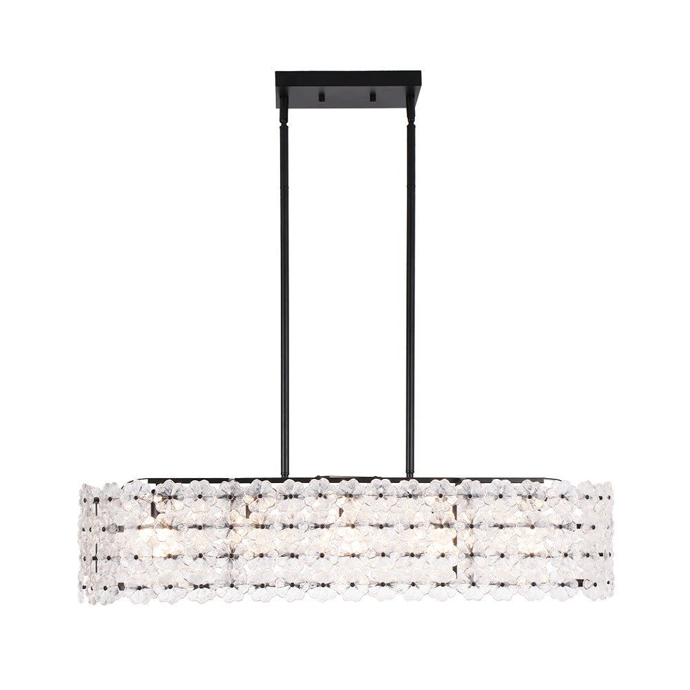 Caeluvux Bloom Art Deco Floral Linear Glass Chandelier