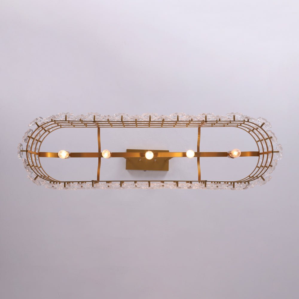 Caeluvux Bloom Art Deco Floral Linear Glass Chandelier