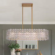Caeluvux Bloom Art Deco Floral Linear Glass Chandelier