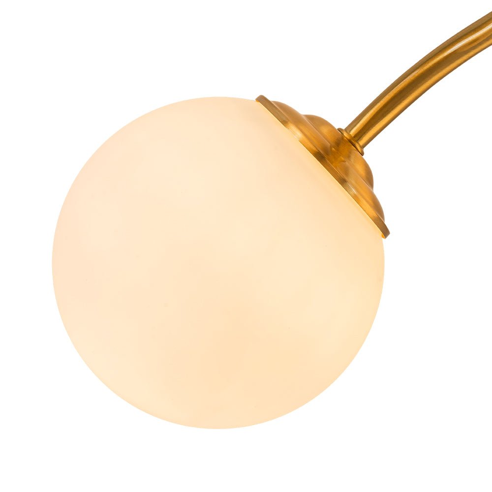 Püre Modern Brass Glass Semi Flush Chandelier