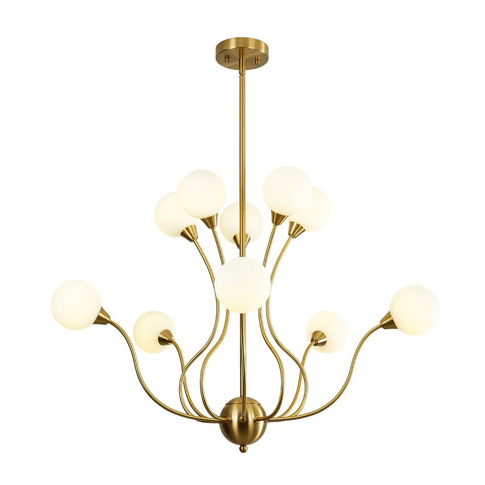 Zorunn Bloom Frosted Globe Bubble Sputnik Glass Chandelier