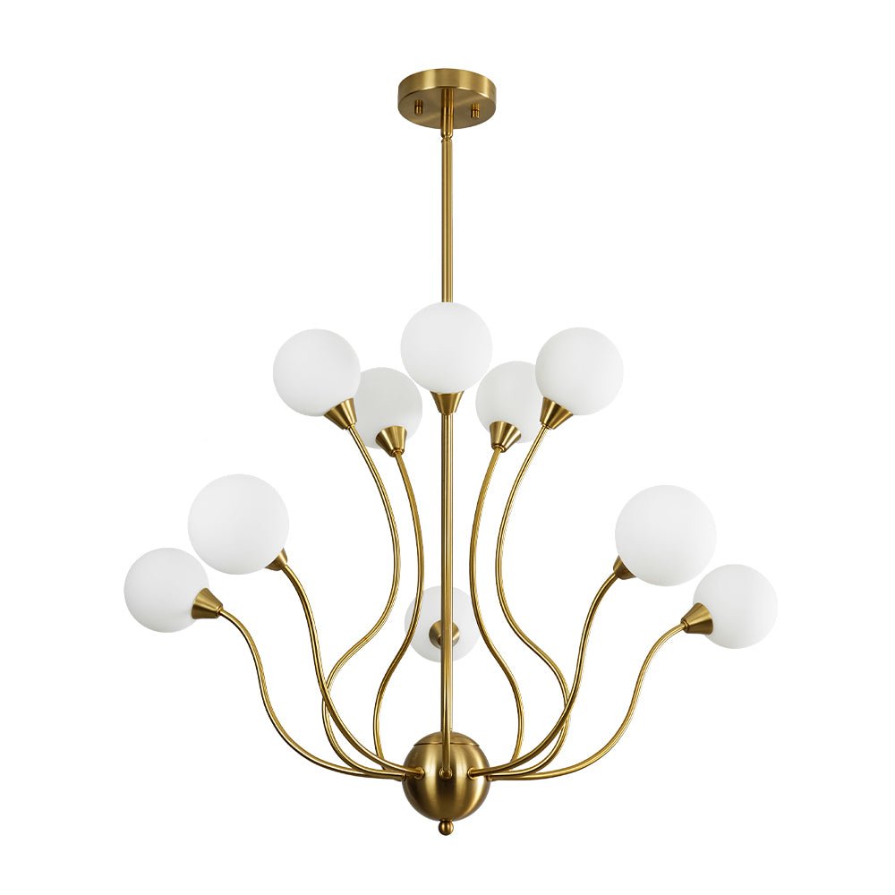 Zorunn Bloom Frosted Globe Bubble Sputnik Glass Chandelier