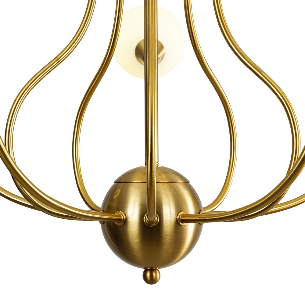 Zorunn Bloom Frosted Globe Bubble Sputnik Glass Chandelier
