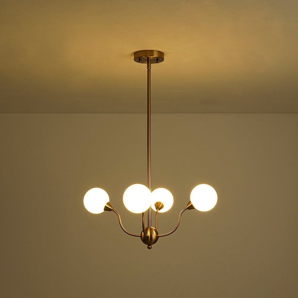 Zorunn Bloom Frosted Globe Bubble Sputnik Glass Chandelier