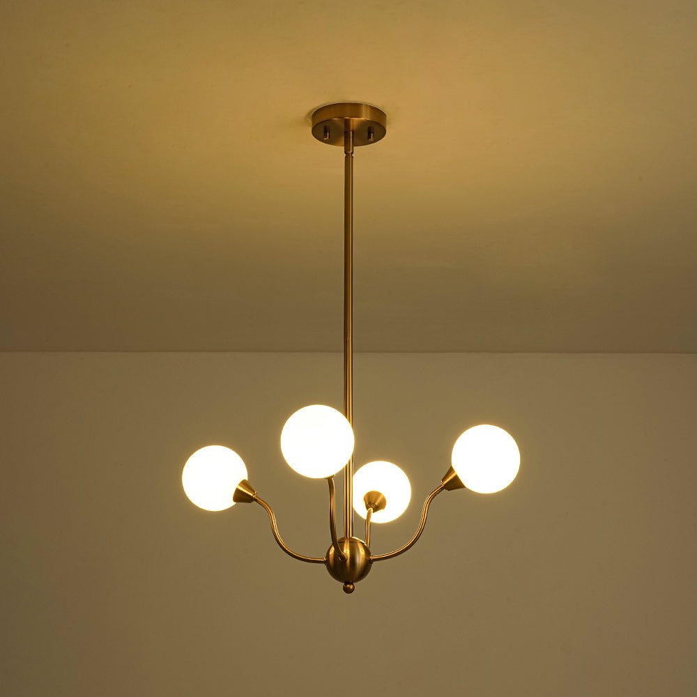 Zorunn Bloom Frosted Globe Bubble Sputnik Glass Chandelier