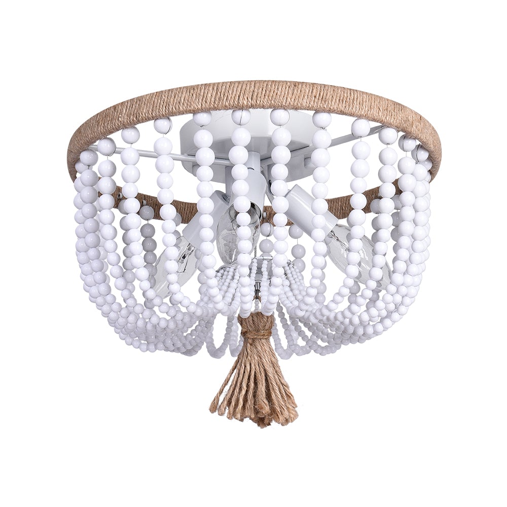 Dvalulix Bohemian White Metal Flush Mount Ceiling Light