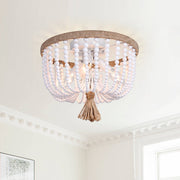 Dvalulix Bohemian White Metal Flush Mount Ceiling Light