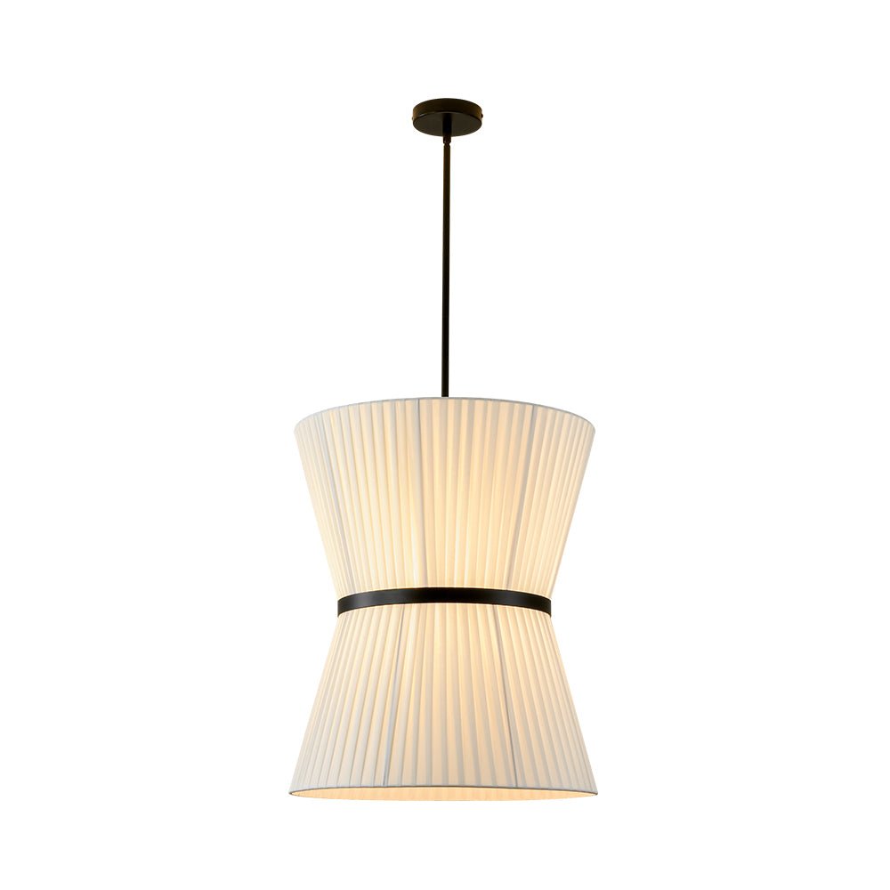 Ornuvyx Boho Tapered White Fabric Pendant Light
