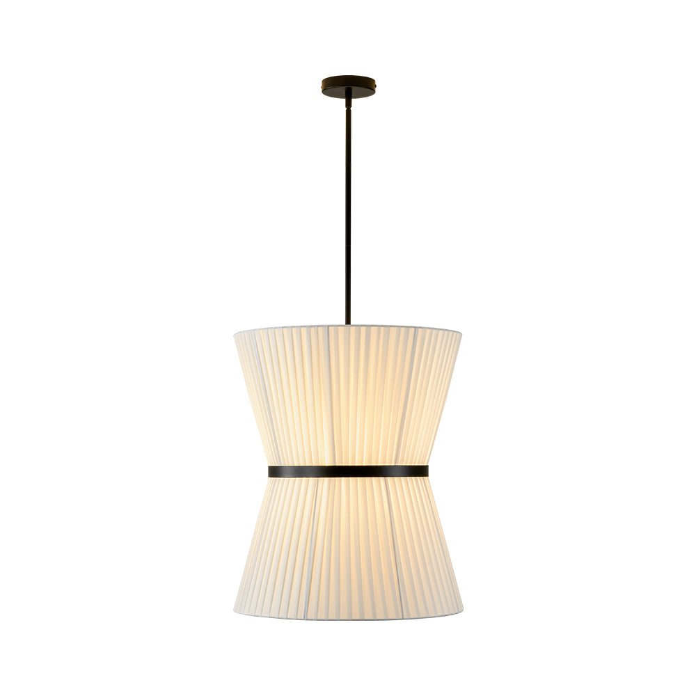 Ornuvyx Boho Tapered White Fabric Pendant Light