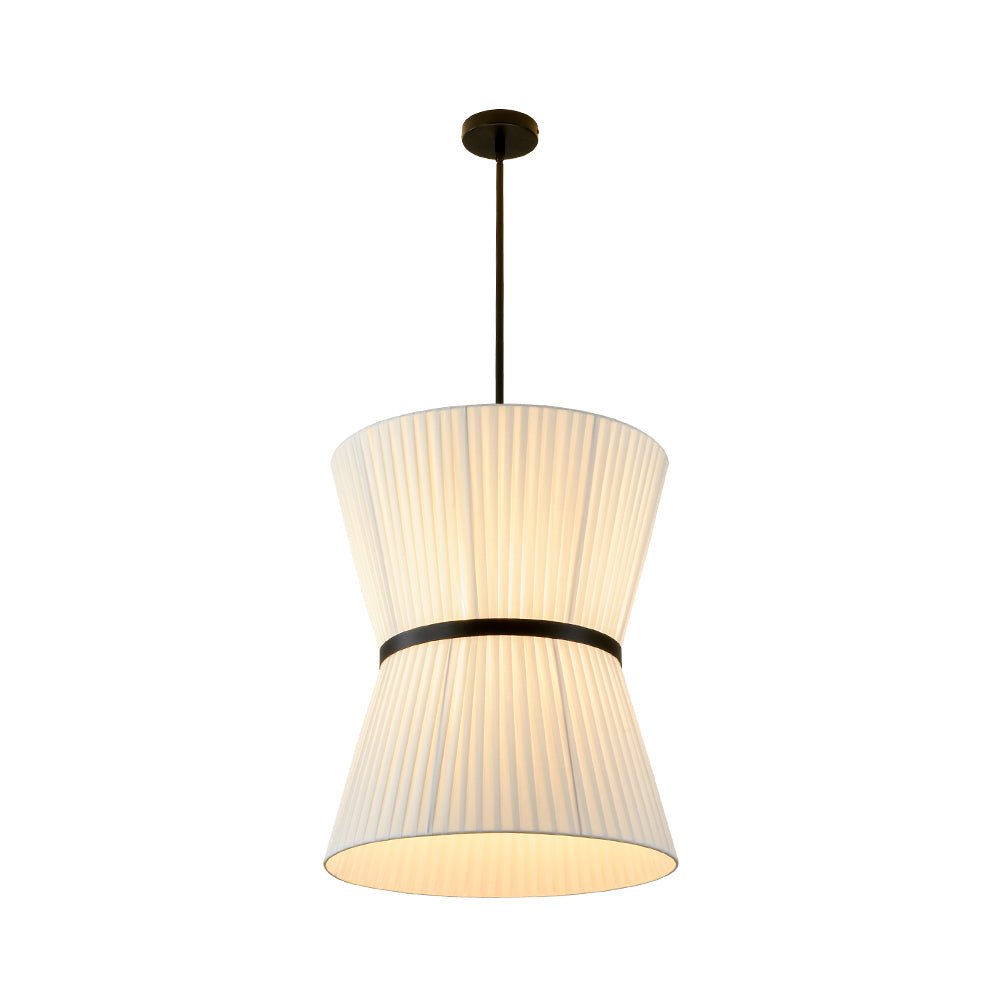 Ornuvyx Boho Tapered White Fabric Pendant Light
