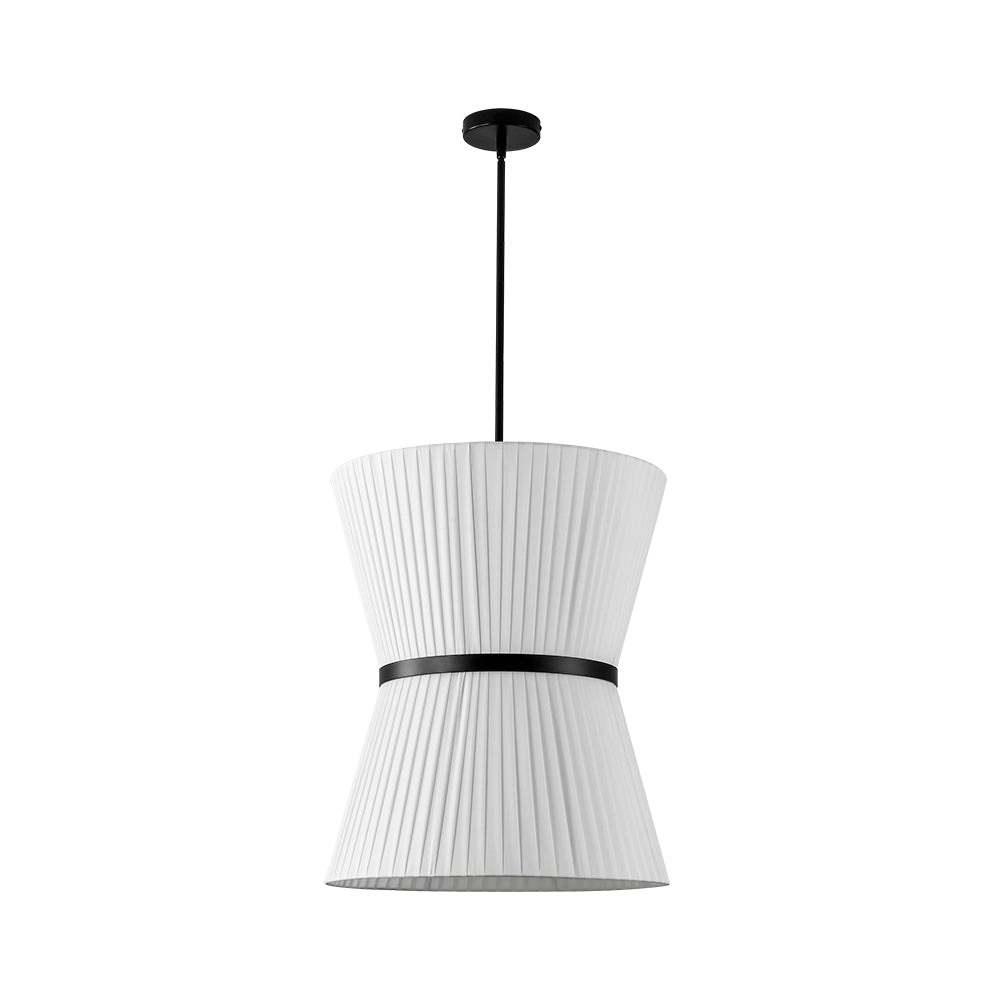 Ornuvyx Boho Tapered White Fabric Pendant Light