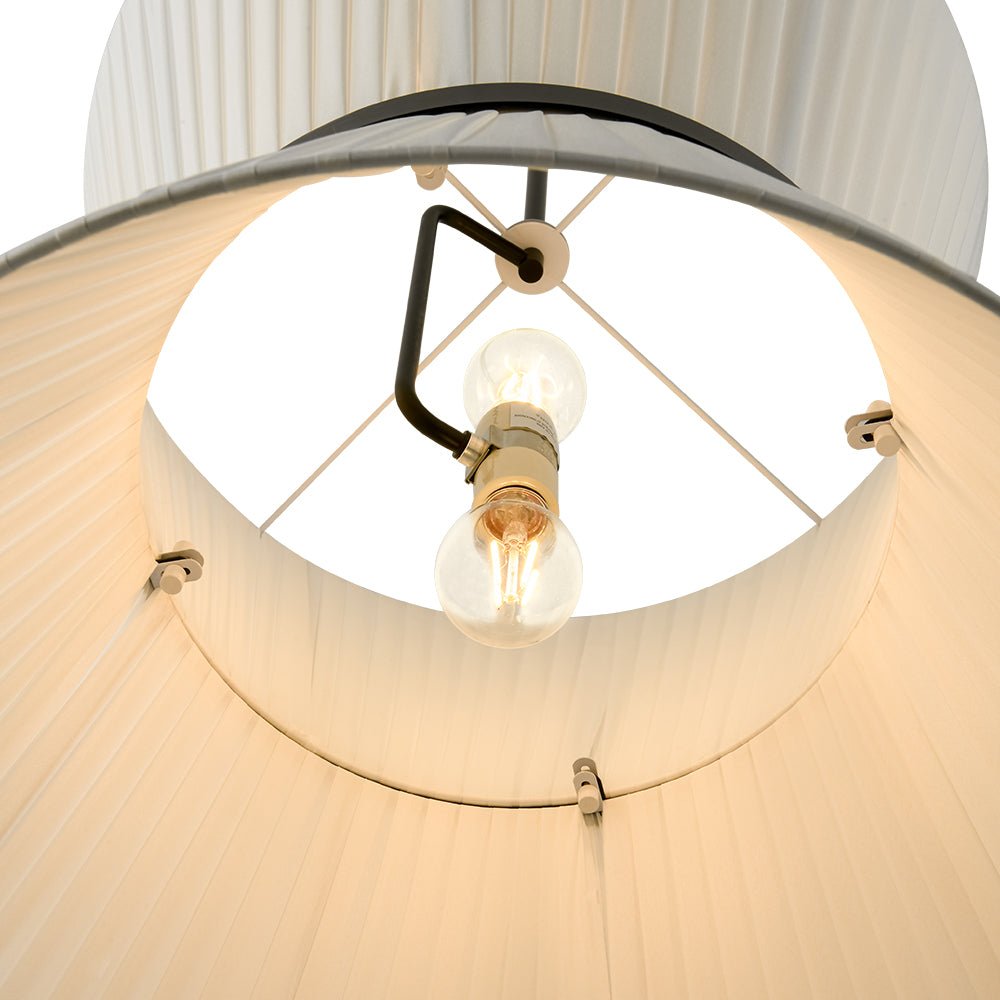 Ornuvyx Boho Tapered White Fabric Pendant Light