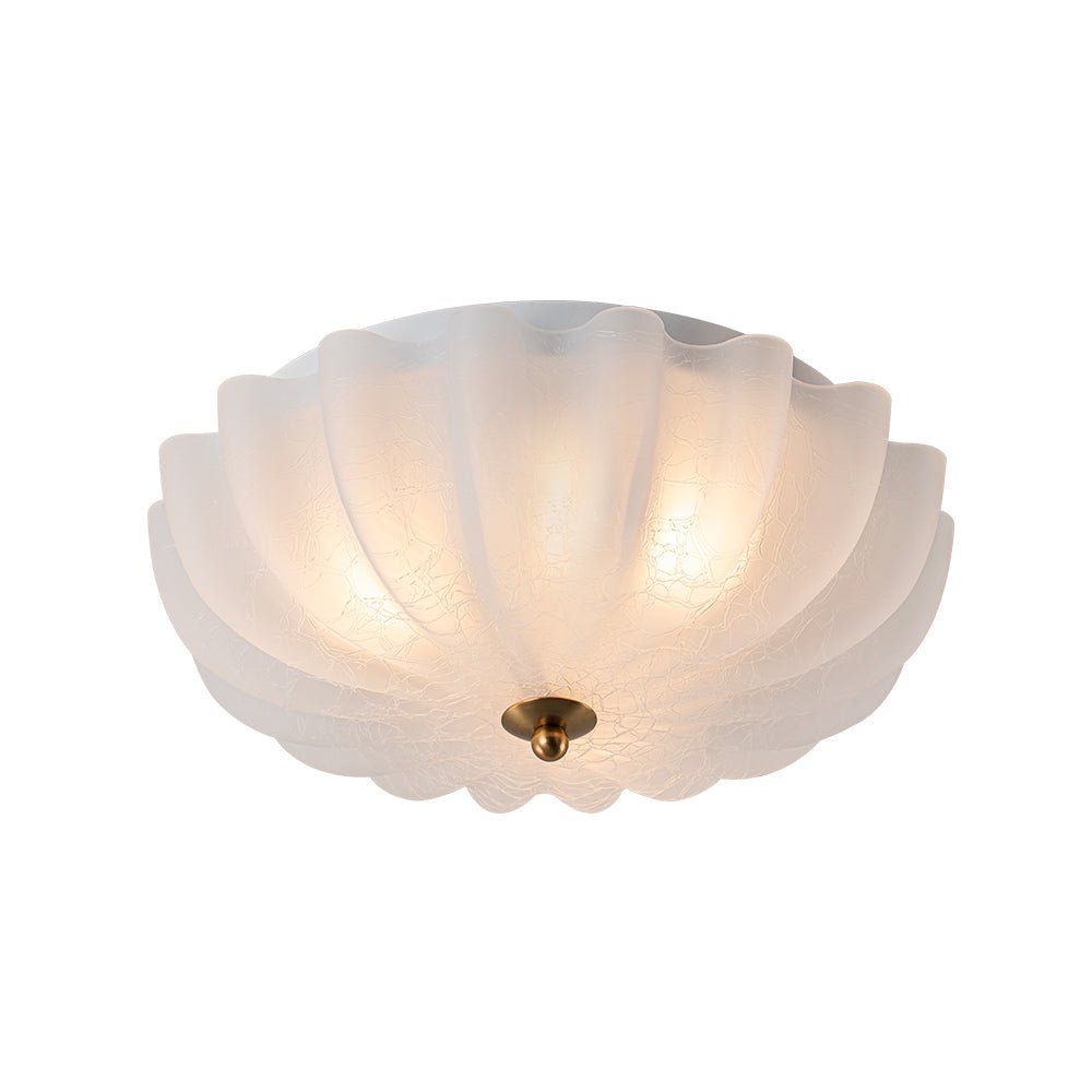 Norduli Modern  Flower MetalGlass Semi Flush Ceiling Light