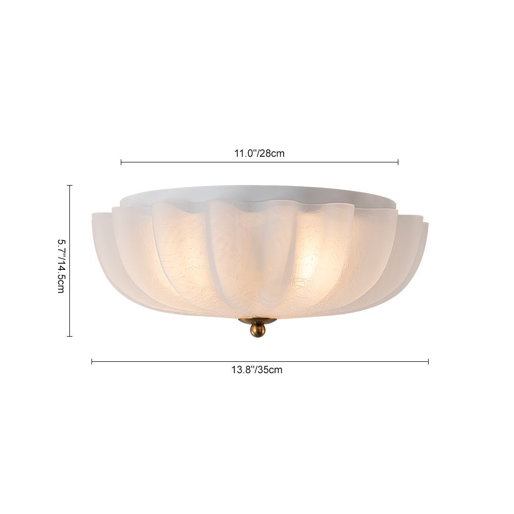Norduli Modern  Flower MetalGlass Semi Flush Ceiling Light