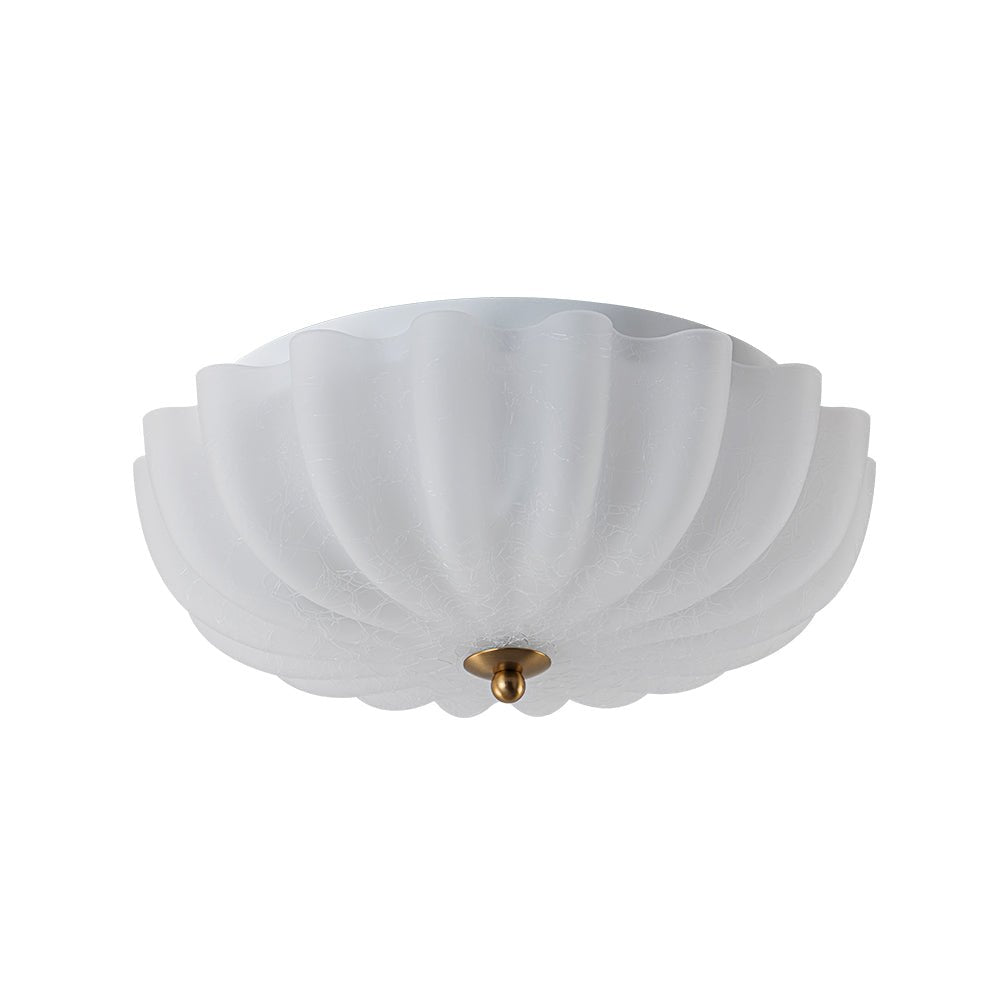 Norduli Modern  Flower MetalGlass Semi Flush Ceiling Light