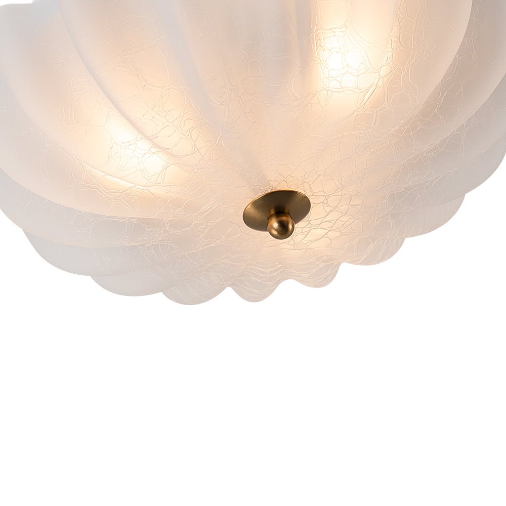 Norduli Modern  Flower MetalGlass Semi Flush Ceiling Light