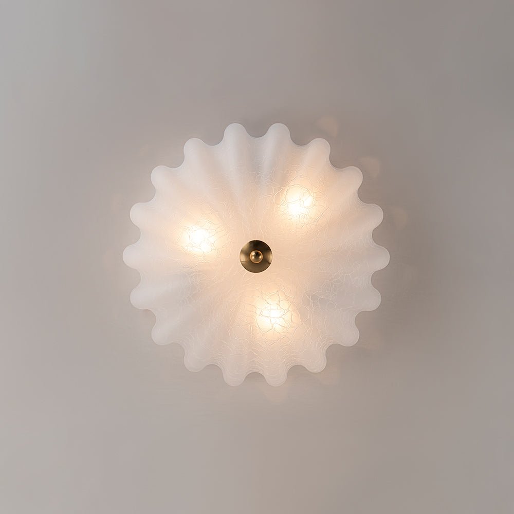 Norduli Modern  Flower MetalGlass Semi Flush Ceiling Light
