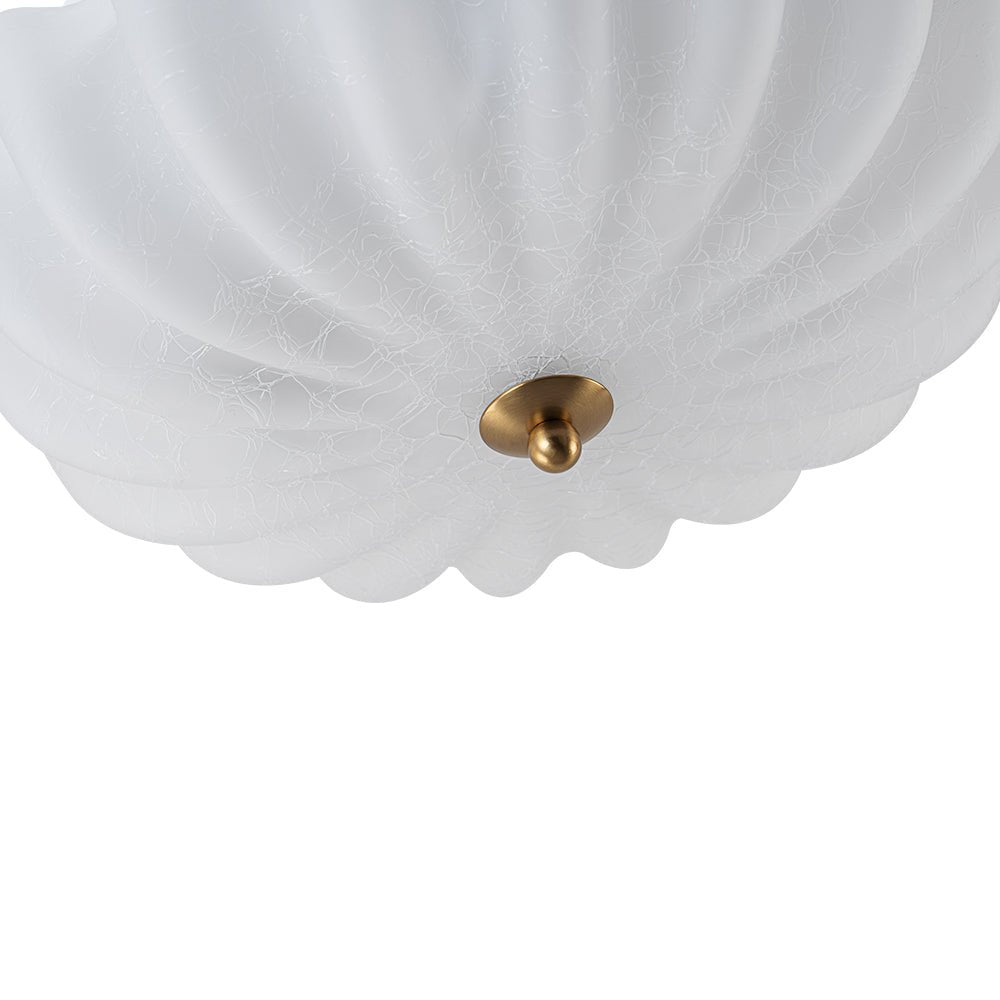 Norduli Modern  Flower MetalGlass Semi Flush Ceiling Light