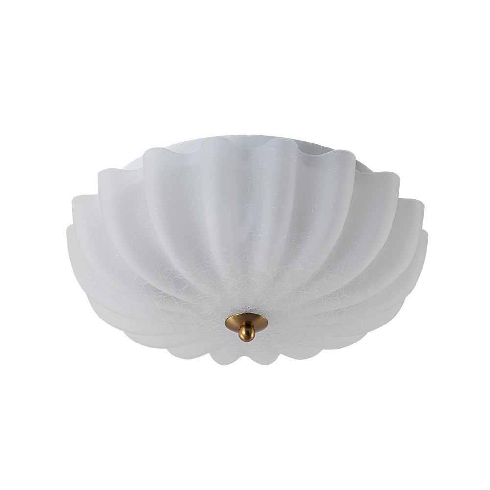Norduli Modern  Flower MetalGlass Semi Flush Ceiling Light
