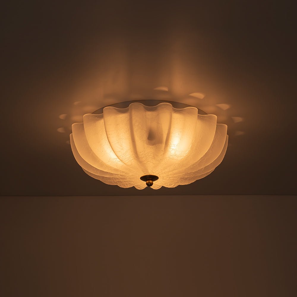 Norduli Modern  Flower MetalGlass Semi Flush Ceiling Light