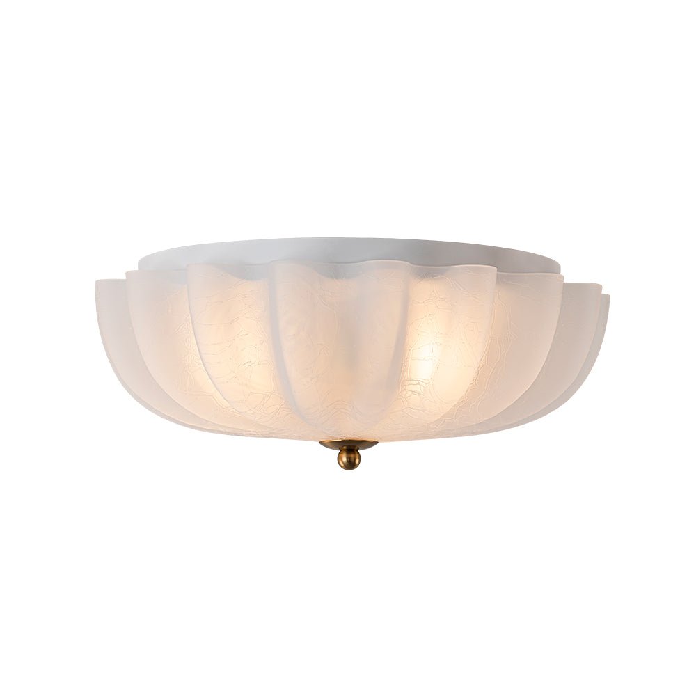 Norduli Modern  Flower MetalGlass Semi Flush Ceiling Light