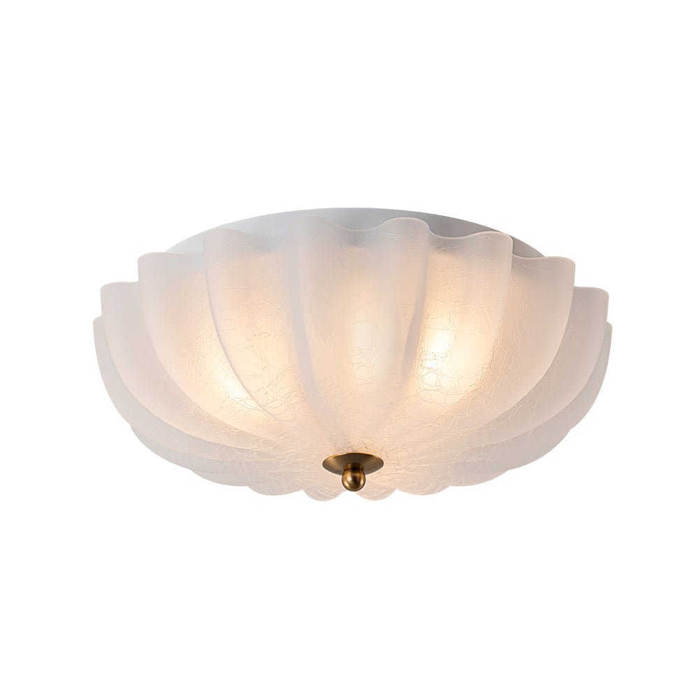 Norduli Modern  Flower MetalGlass Semi Flush Ceiling Light