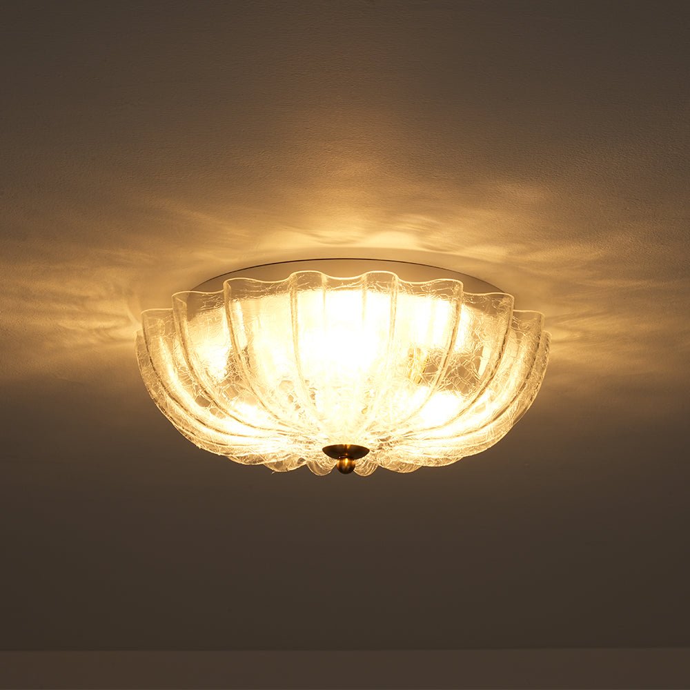 Norduli Modern  Flower MetalGlass Semi Flush Ceiling Light