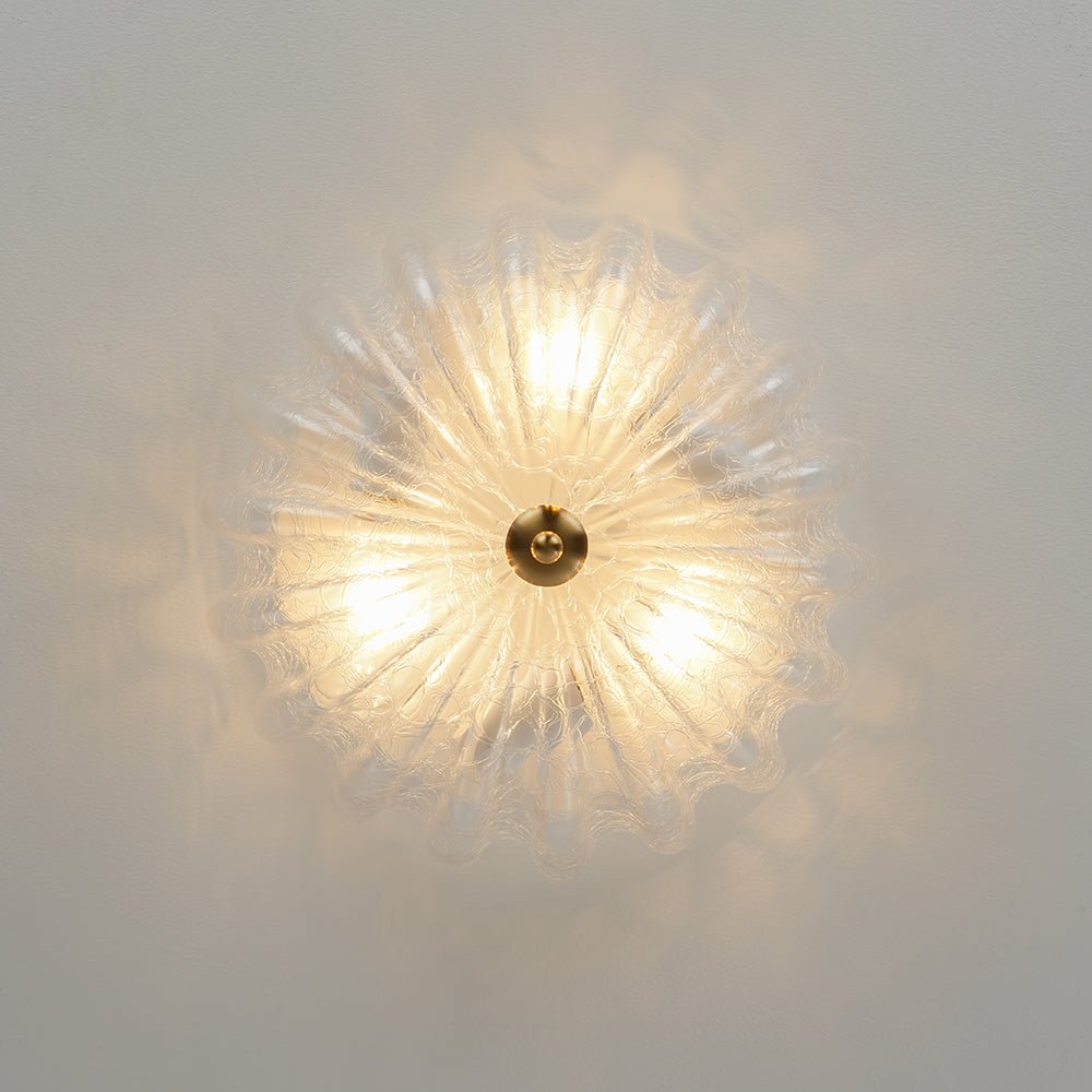 Norduli Modern  Flower MetalGlass Semi Flush Ceiling Light
