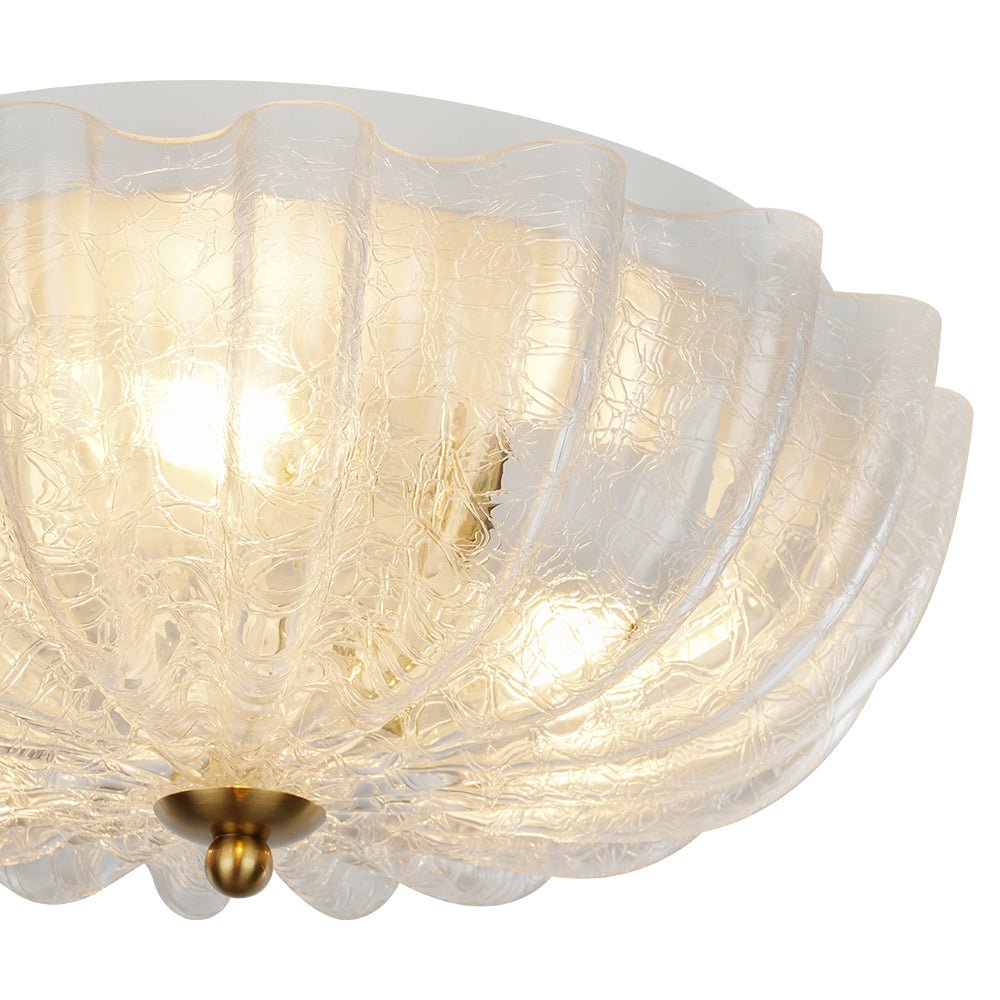 Norduli Modern  Flower MetalGlass Semi Flush Ceiling Light