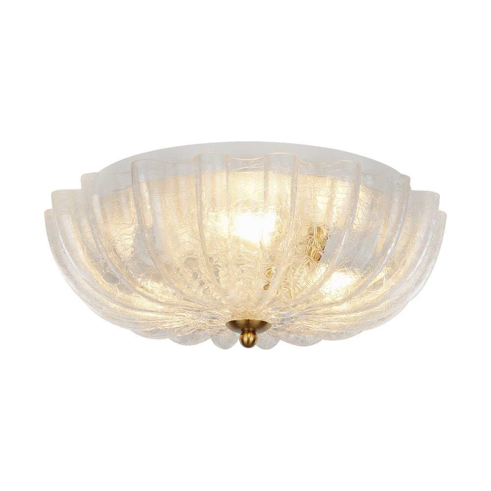 Norduli Modern  Flower MetalGlass Semi Flush Ceiling Light