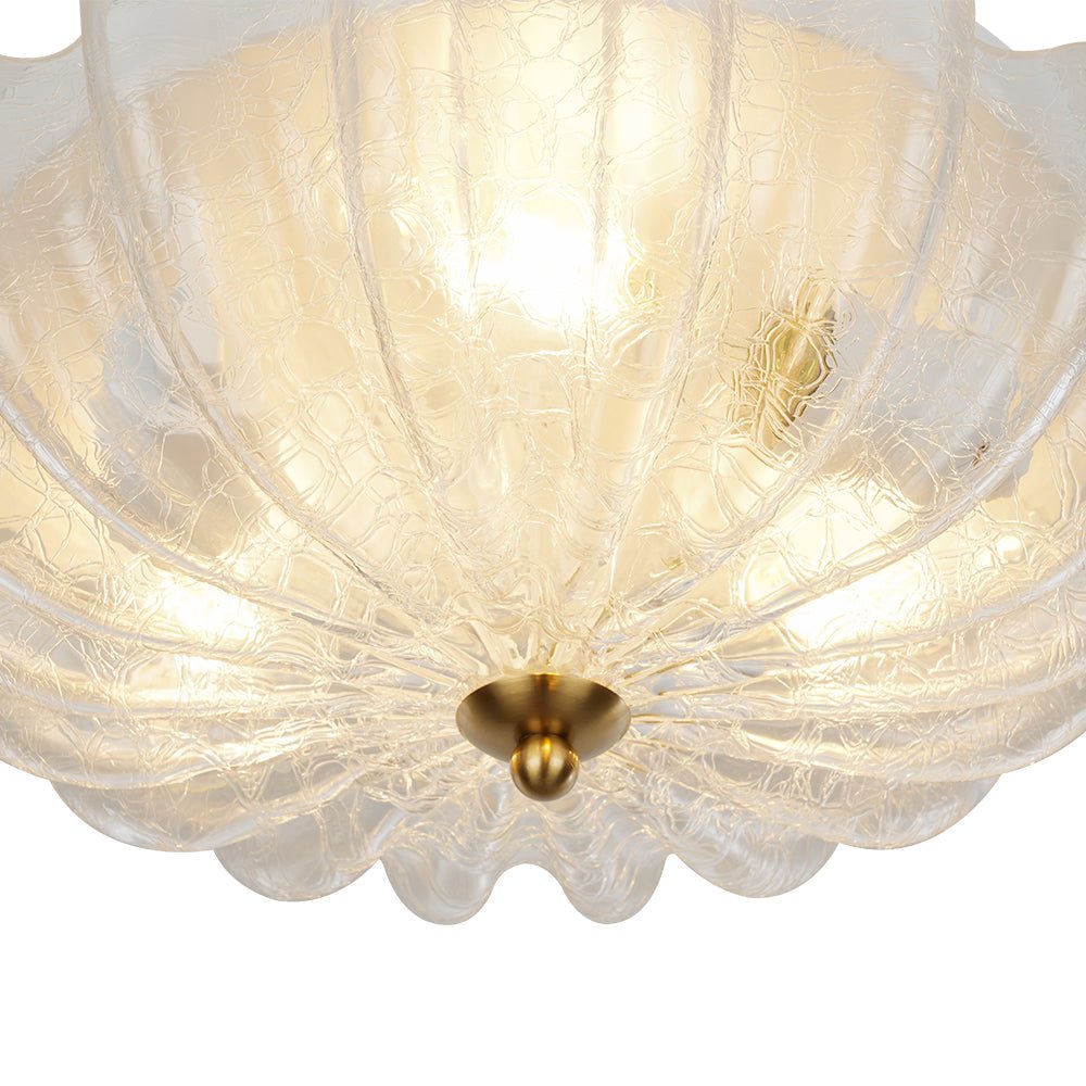 Norduli Modern  Flower MetalGlass Semi Flush Ceiling Light