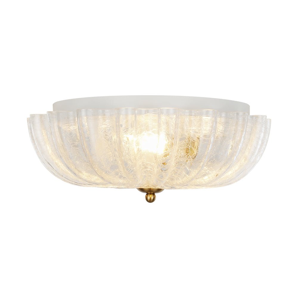 Norduli Modern  Flower MetalGlass Semi Flush Ceiling Light